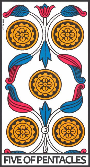 Five of pentacles