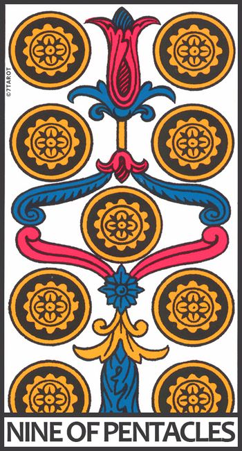 Nine of pentacles